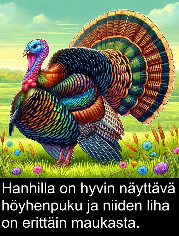 maukasta: Hanhilla on hyvin näyttävä höyhenpuku ja niiden liha on erittäin maukasta.