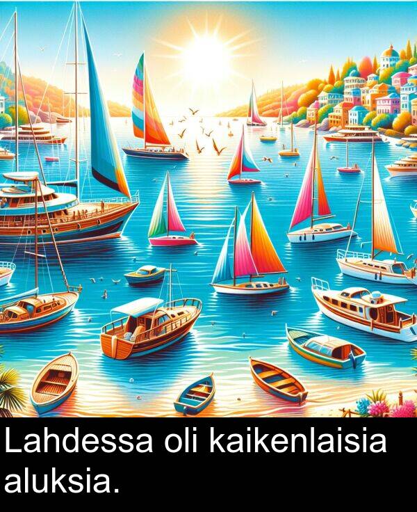 oli: Lahdessa oli kaikenlaisia aluksia.