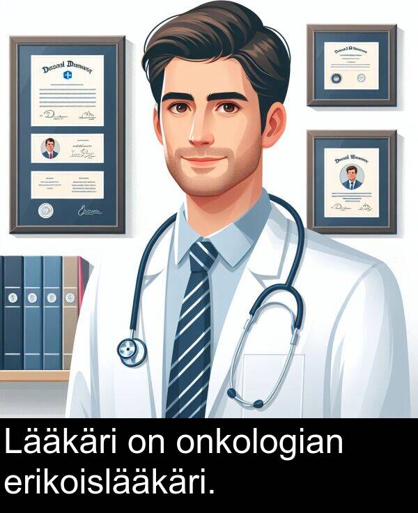 onkologian: Lääkäri on onkologian erikoislääkäri.