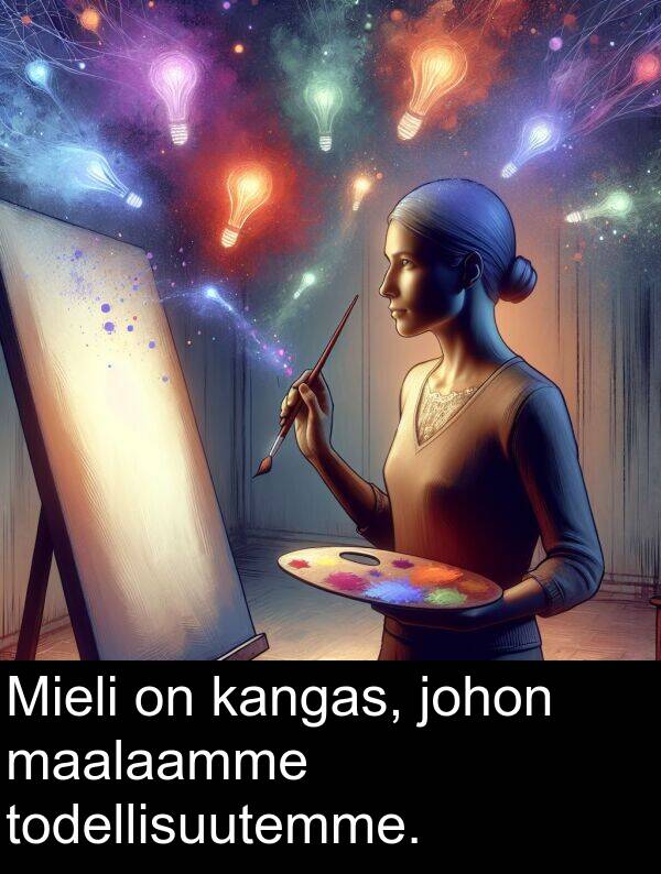 maalaamme: Mieli on kangas, johon maalaamme todellisuutemme.