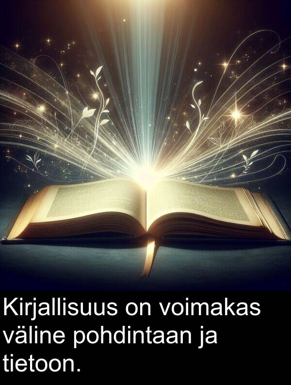 pohdintaan: Kirjallisuus on voimakas väline pohdintaan ja tietoon.