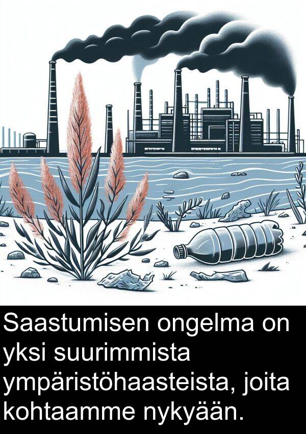 suurimmista: Saastumisen ongelma on yksi suurimmista ympäristöhaasteista, joita kohtaamme nykyään.