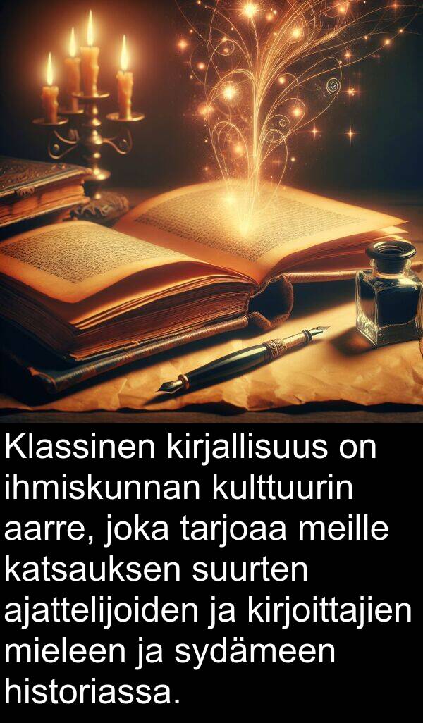 suurten: Klassinen kirjallisuus on ihmiskunnan kulttuurin aarre, joka tarjoaa meille katsauksen suurten ajattelijoiden ja kirjoittajien mieleen ja sydämeen historiassa.