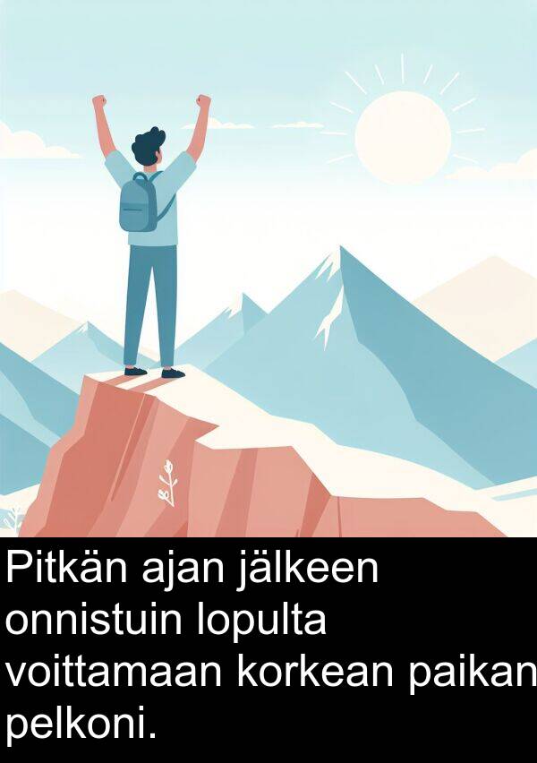 pelkoni: Pitkän ajan jälkeen onnistuin lopulta voittamaan korkean paikan pelkoni.