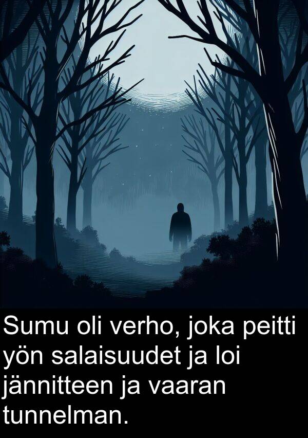 salaisuudet: Sumu oli verho, joka peitti yön salaisuudet ja loi jännitteen ja vaaran tunnelman.
