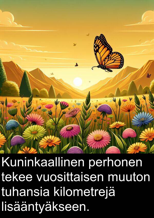 perhonen: Kuninkaallinen perhonen tekee vuosittaisen muuton tuhansia kilometrejä lisääntyäkseen.