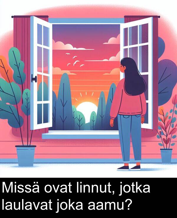 joka: Missä ovat linnut, jotka laulavat joka aamu?