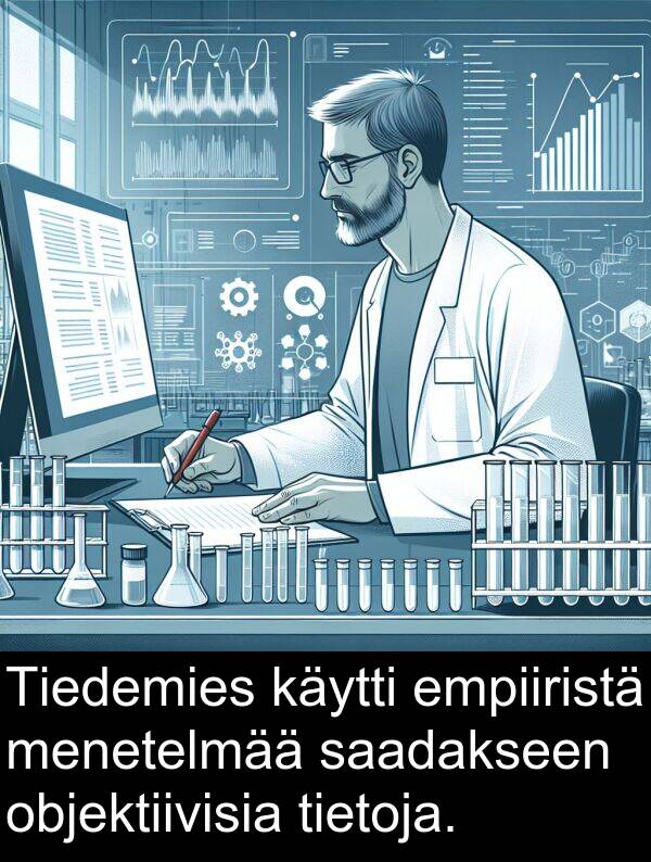 objektiivisia: Tiedemies käytti empiiristä menetelmää saadakseen objektiivisia tietoja.