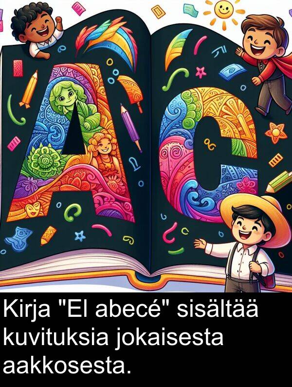 jokaisesta: Kirja "El abecé" sisältää kuvituksia jokaisesta aakkosesta.