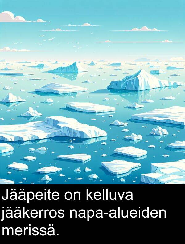 merissä: Jääpeite on kelluva jääkerros napa-alueiden merissä.