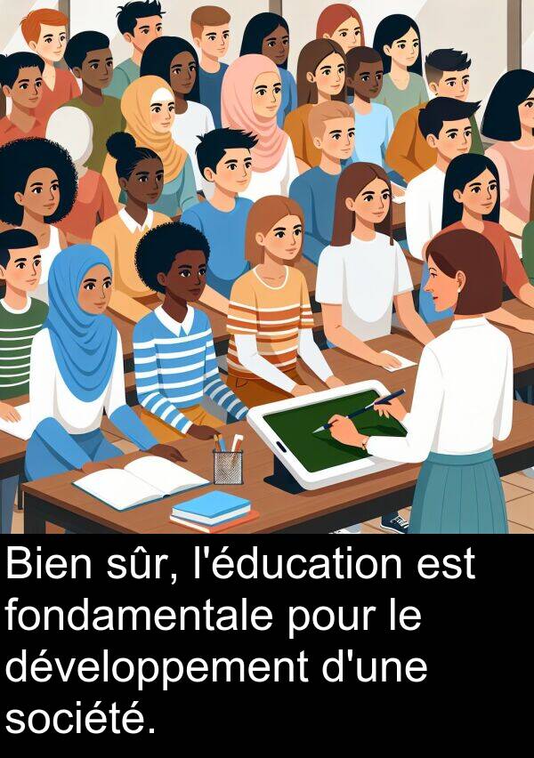 fondamentale: Bien sûr, l'éducation est fondamentale pour le développement d'une société.