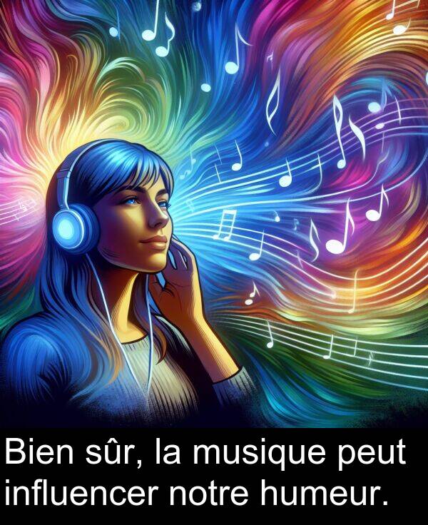 sûr: Bien sûr, la musique peut influencer notre humeur.