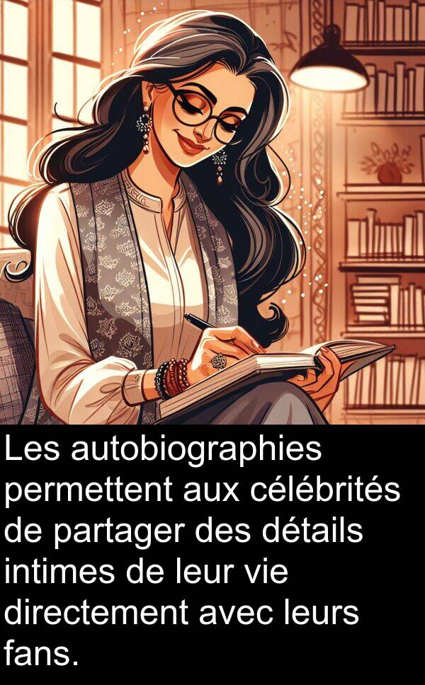 fans: Les autobiographies permettent aux célébrités de partager des détails intimes de leur vie directement avec leurs fans.