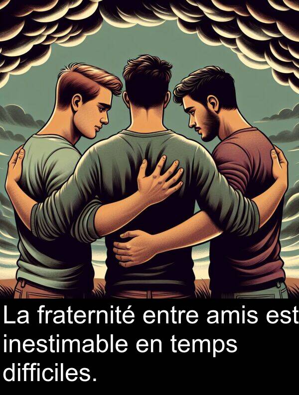 temps: La fraternité entre amis est inestimable en temps difficiles.