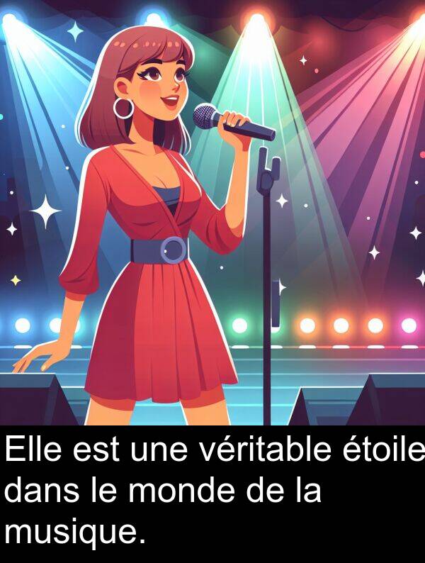 musique: Elle est une véritable étoile dans le monde de la musique.