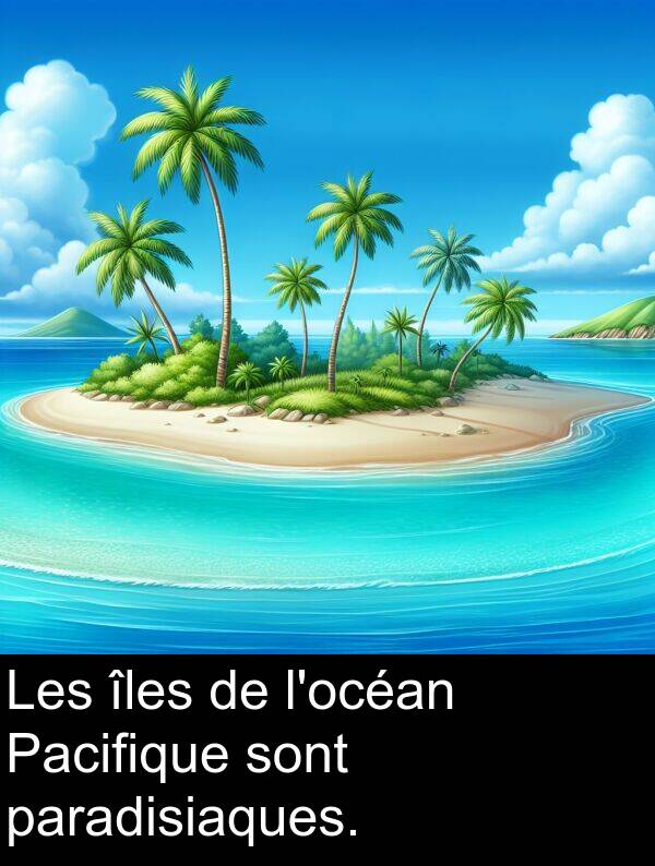 sont: Les îles de l'océan Pacifique sont paradisiaques.