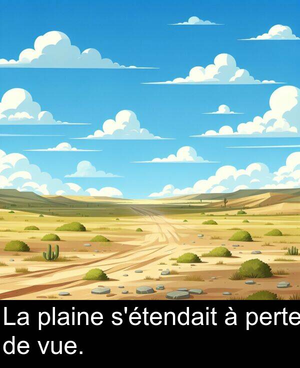 vue: La plaine s'étendait à perte de vue.