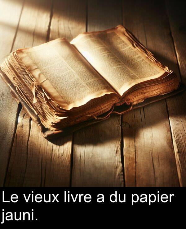 jauni: Le vieux livre a du papier jauni.