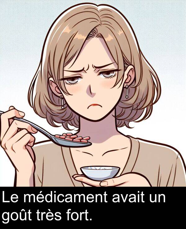 avait: Le médicament avait un goût très fort.