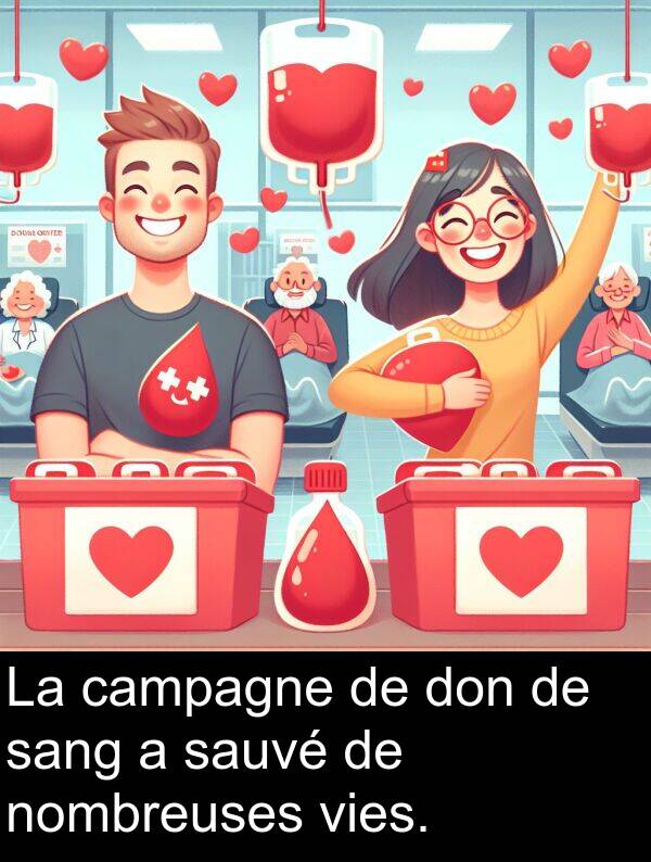 vies: La campagne de don de sang a sauvé de nombreuses vies.