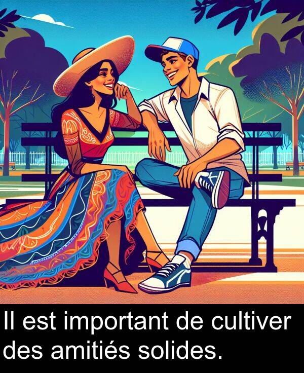 important: Il est important de cultiver des amitiés solides.
