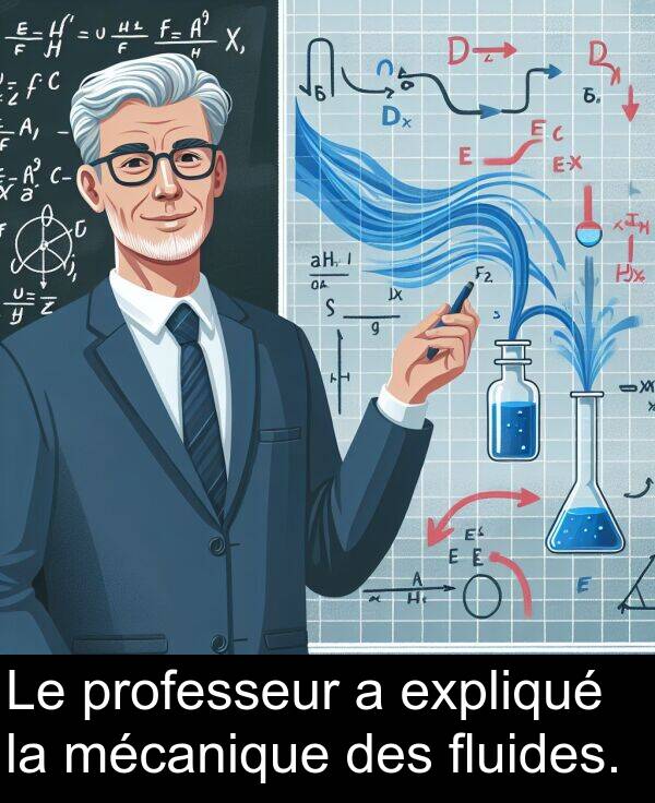 mécanique: Le professeur a expliqué la mécanique des fluides.