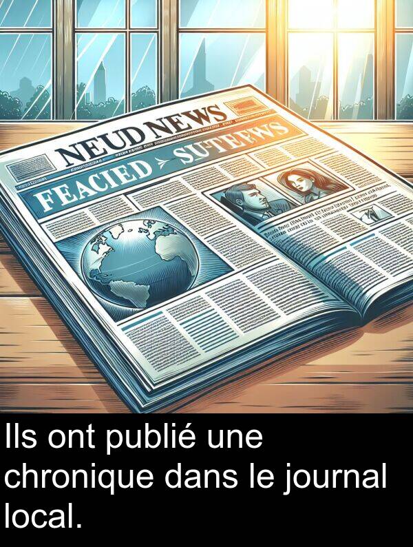 ont: Ils ont publié une chronique dans le journal local.