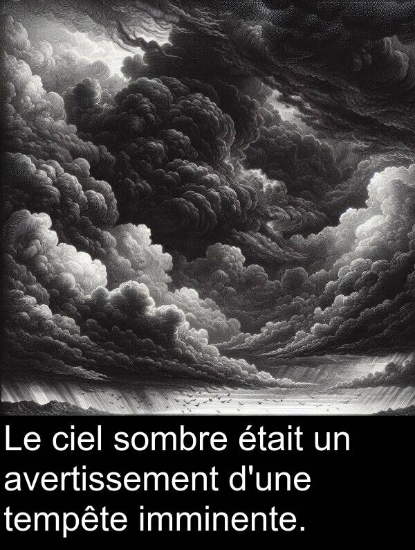 imminente: Le ciel sombre était un avertissement d'une tempête imminente.