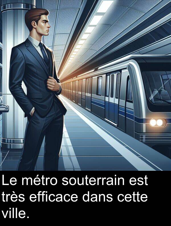 efficace: Le métro souterrain est très efficace dans cette ville.