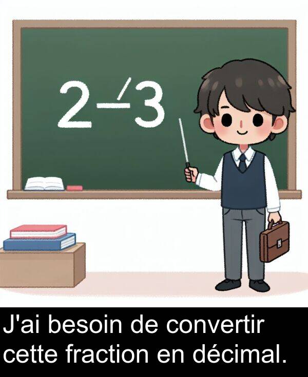 décimal: J'ai besoin de convertir cette fraction en décimal.