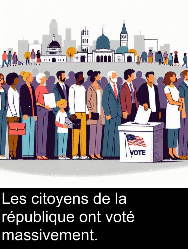 ont: Les citoyens de la république ont voté massivement.