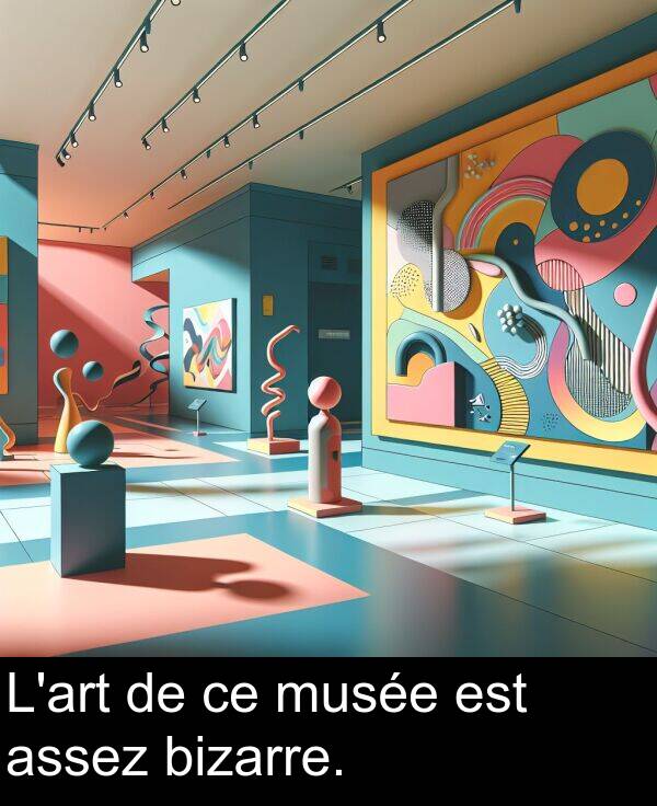 assez: L'art de ce musée est assez bizarre.