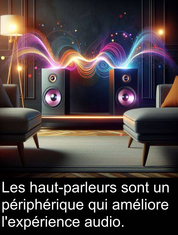 audio: Les haut-parleurs sont un périphérique qui améliore l'expérience audio.