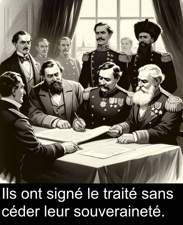 ont: Ils ont signé le traité sans céder leur souveraineté.