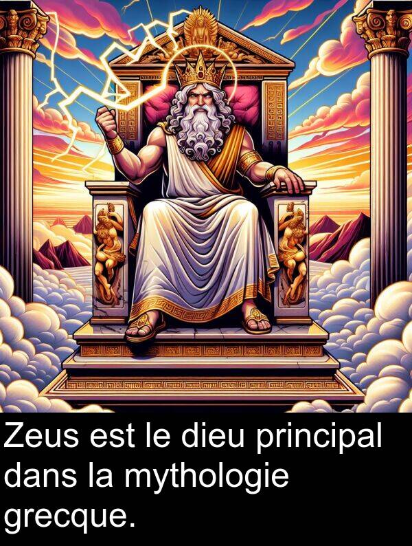 mythologie: Zeus est le dieu principal dans la mythologie grecque.