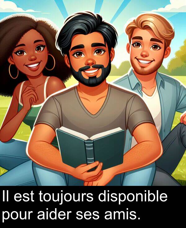 amis: Il est toujours disponible pour aider ses amis.
