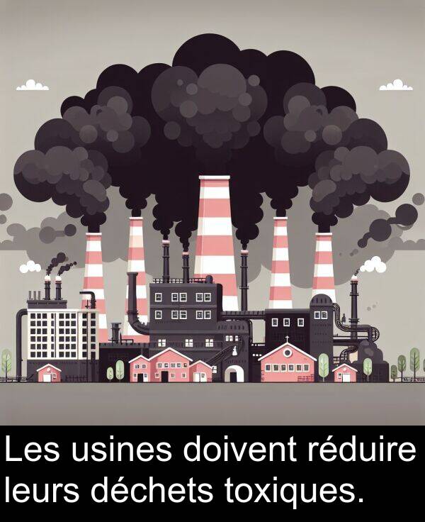 déchets: Les usines doivent réduire leurs déchets toxiques.