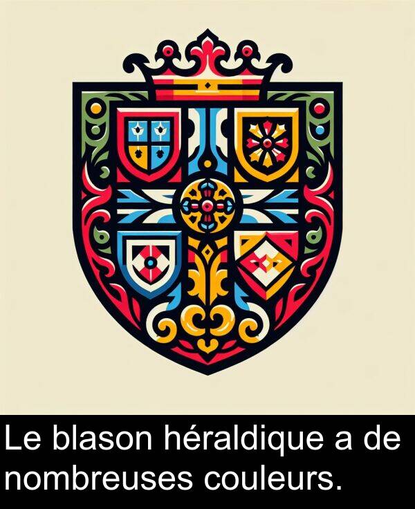 héraldique: Le blason héraldique a de nombreuses couleurs.