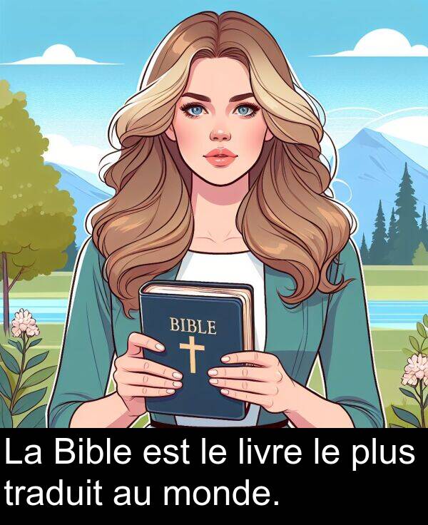 plus: La Bible est le livre le plus traduit au monde.