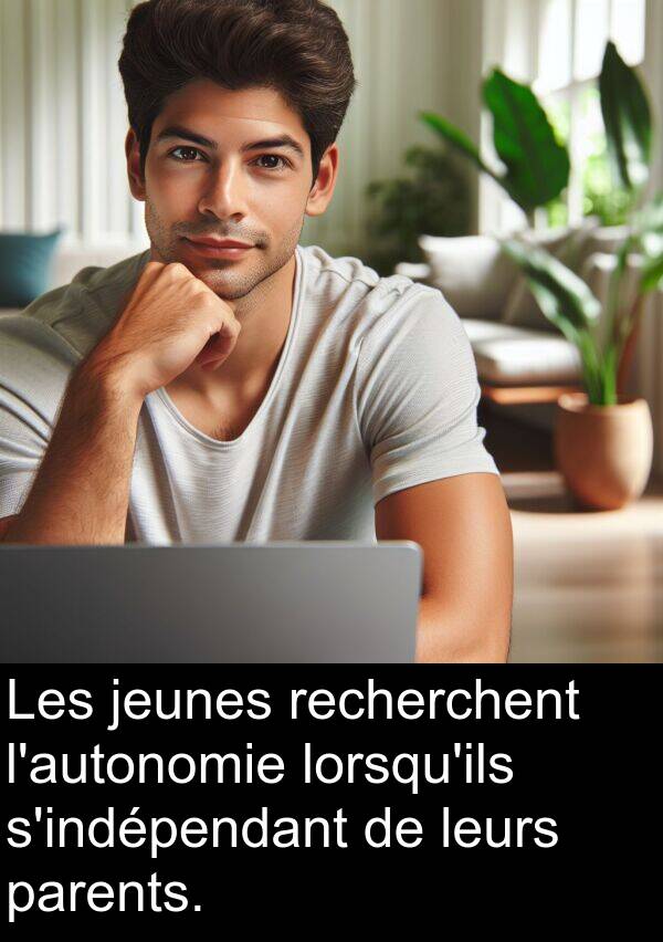 leurs: Les jeunes recherchent l'autonomie lorsqu'ils s'indépendant de leurs parents.