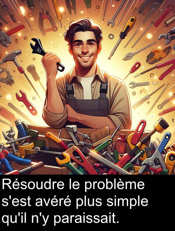 simple: Résoudre le problème s'est avéré plus simple qu'il n'y paraissait.