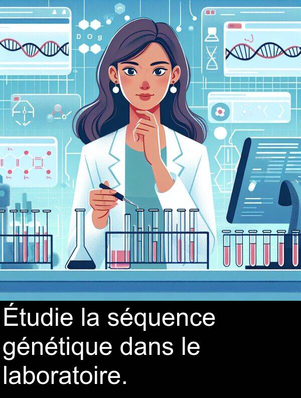 génétique: Étudie la séquence génétique dans le laboratoire.