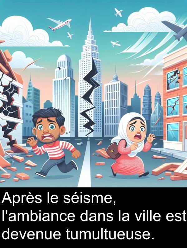 séisme: Après le séisme, l'ambiance dans la ville est devenue tumultueuse.