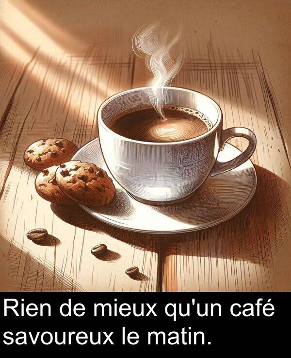 café: Rien de mieux qu'un café savoureux le matin.