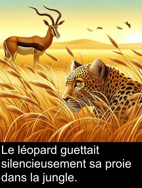 léopard: Le léopard guettait silencieusement sa proie dans la jungle.