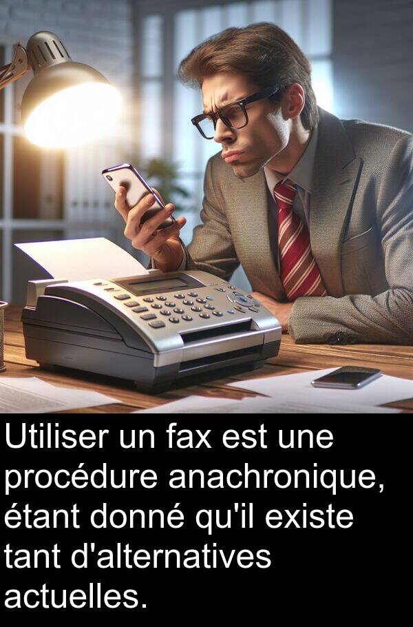fax: Utiliser un fax est une procédure anachronique, étant donné qu'il existe tant d'alternatives actuelles.