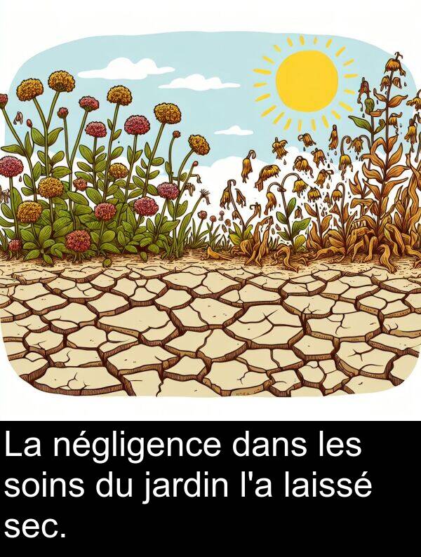 jardin: La négligence dans les soins du jardin l'a laissé sec.