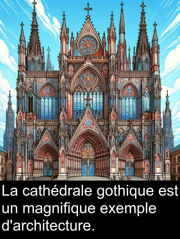 magnifique: La cathédrale gothique est un magnifique exemple d'architecture.