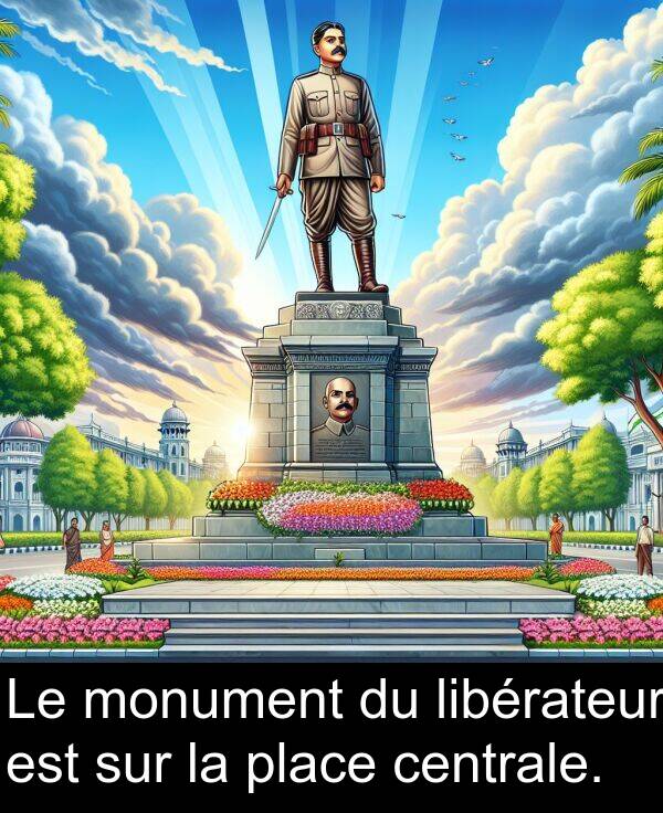 centrale: Le monument du libérateur est sur la place centrale.