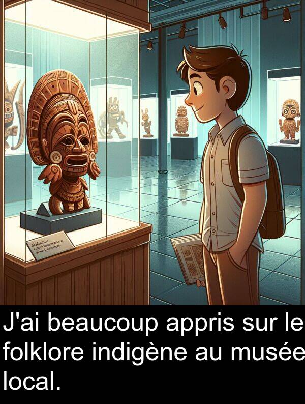 beaucoup: J'ai beaucoup appris sur le folklore indigène au musée local.
